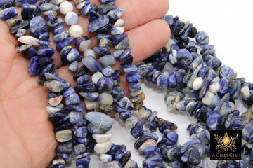 Sodalite White and Blue Beads, Shiny White Chips and Nugget Pink Beads BS #157, sizes 5-29 mm